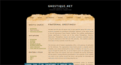 Desktop Screenshot of gnostique.net